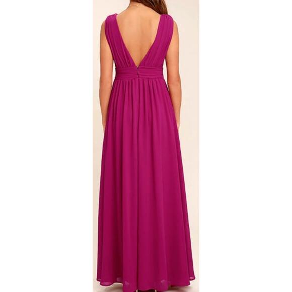 LULU'S L Heavenly Hues Pink Magenta Bridesmaid Formal Party Maxi Dress NEW B94 - Picture 2 of 10